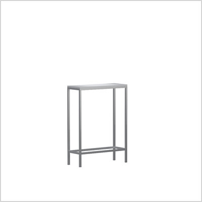 NewYork steel Stehtisch 80 x 30 weiß schraeg